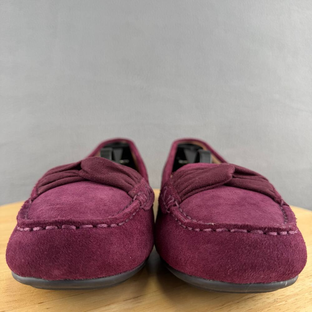 Vionic Norah Suede Moccasin Loafer Burgundy Slip-On Women’s Size 8 US - Picture 2 of 8